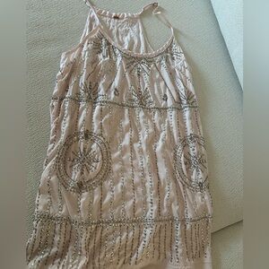 Embellished pale pink Free People Sleeveless Dress